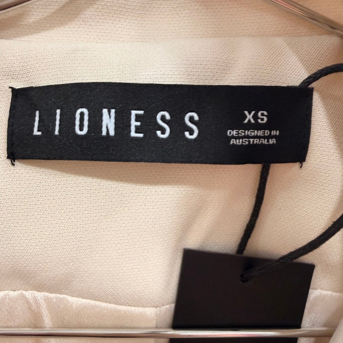Lioness Cheri Collared Long Sleeve Blazer Mini Dress Beige Women's Size Xs — image 6 of 8
